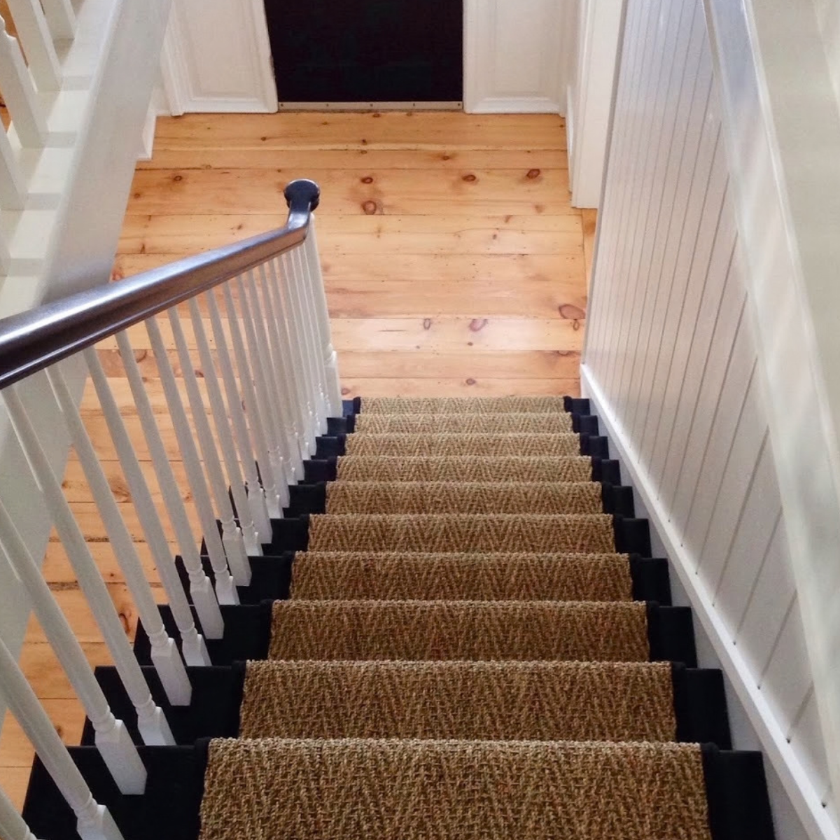 Coir matting used on indoor and outdoor stairs